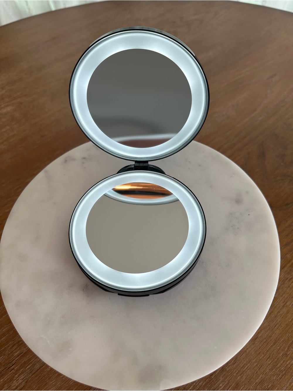LED Lighted Compact Mirror - Black